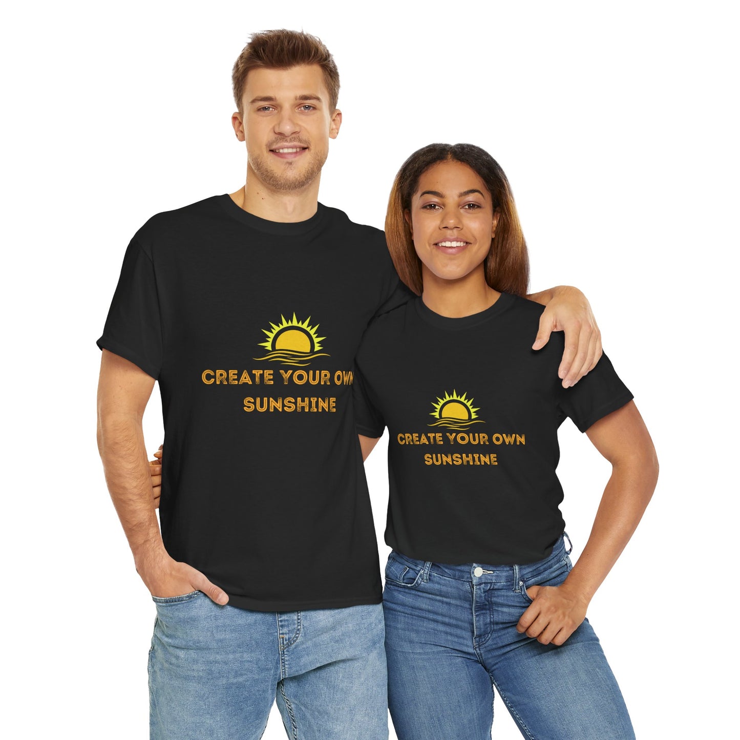 Create Your Own Sunshine Unisex Heavy Cotton Tee - Positive Vibes Shirt