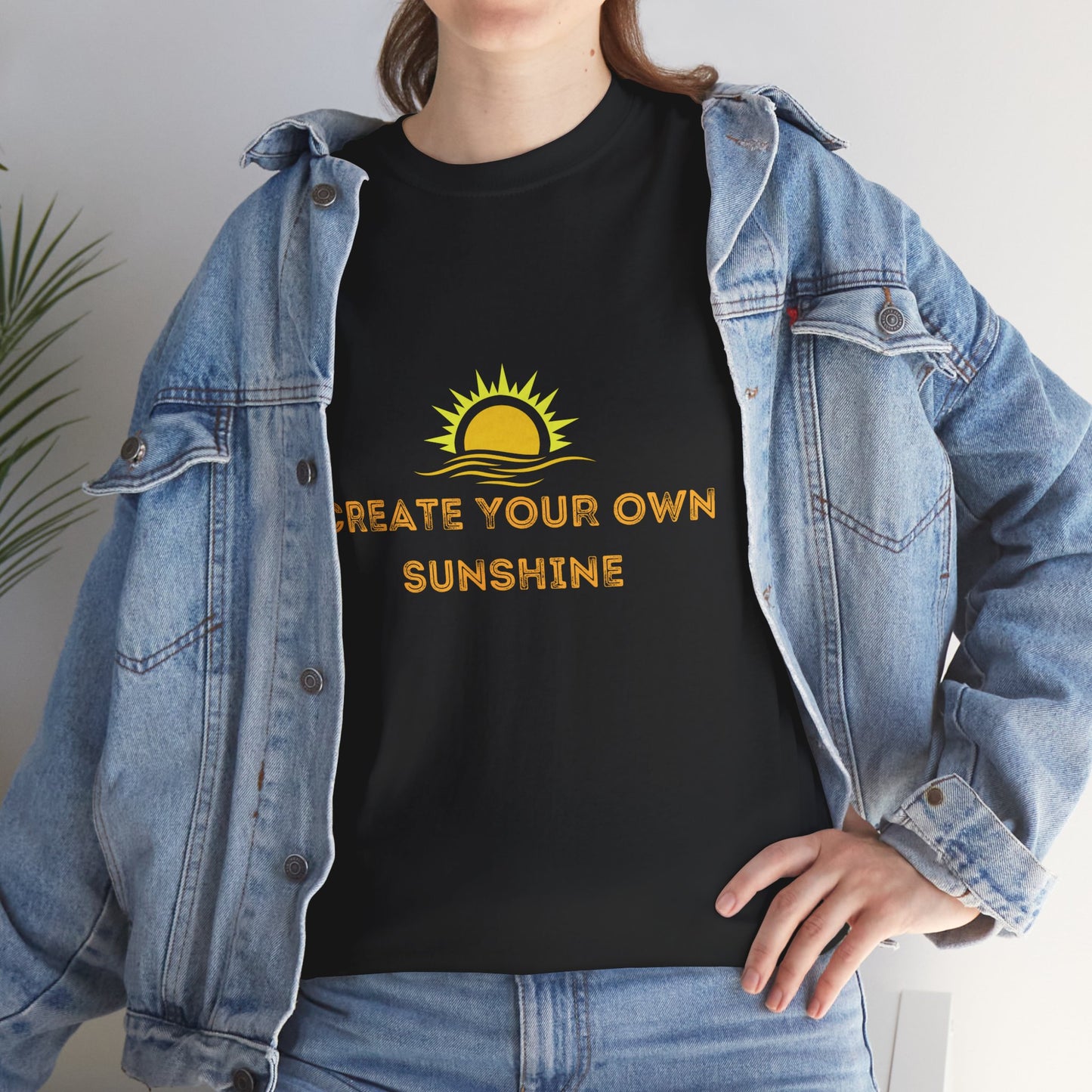 Create Your Own Sunshine Unisex Heavy Cotton Tee - Positive Vibes Shirt