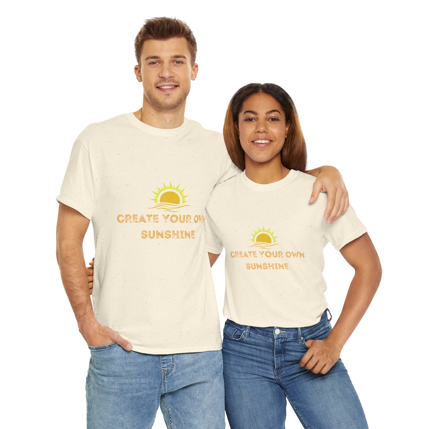 Create Your Own Sunshine Unisex Heavy Cotton Tee - Positive Vibes Shirt