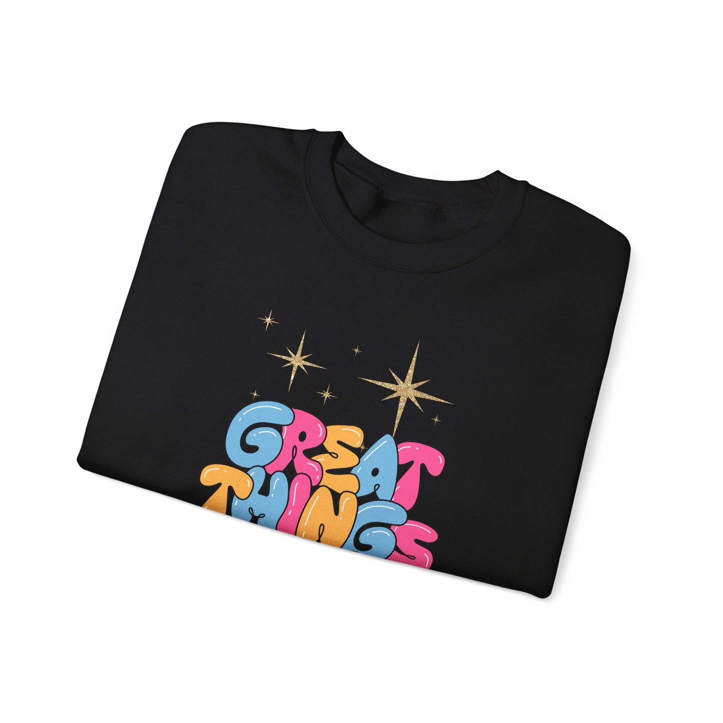 Great Things Await Women's Crewneck Sweatshirt - Cozy and Inspirational Casual Wear